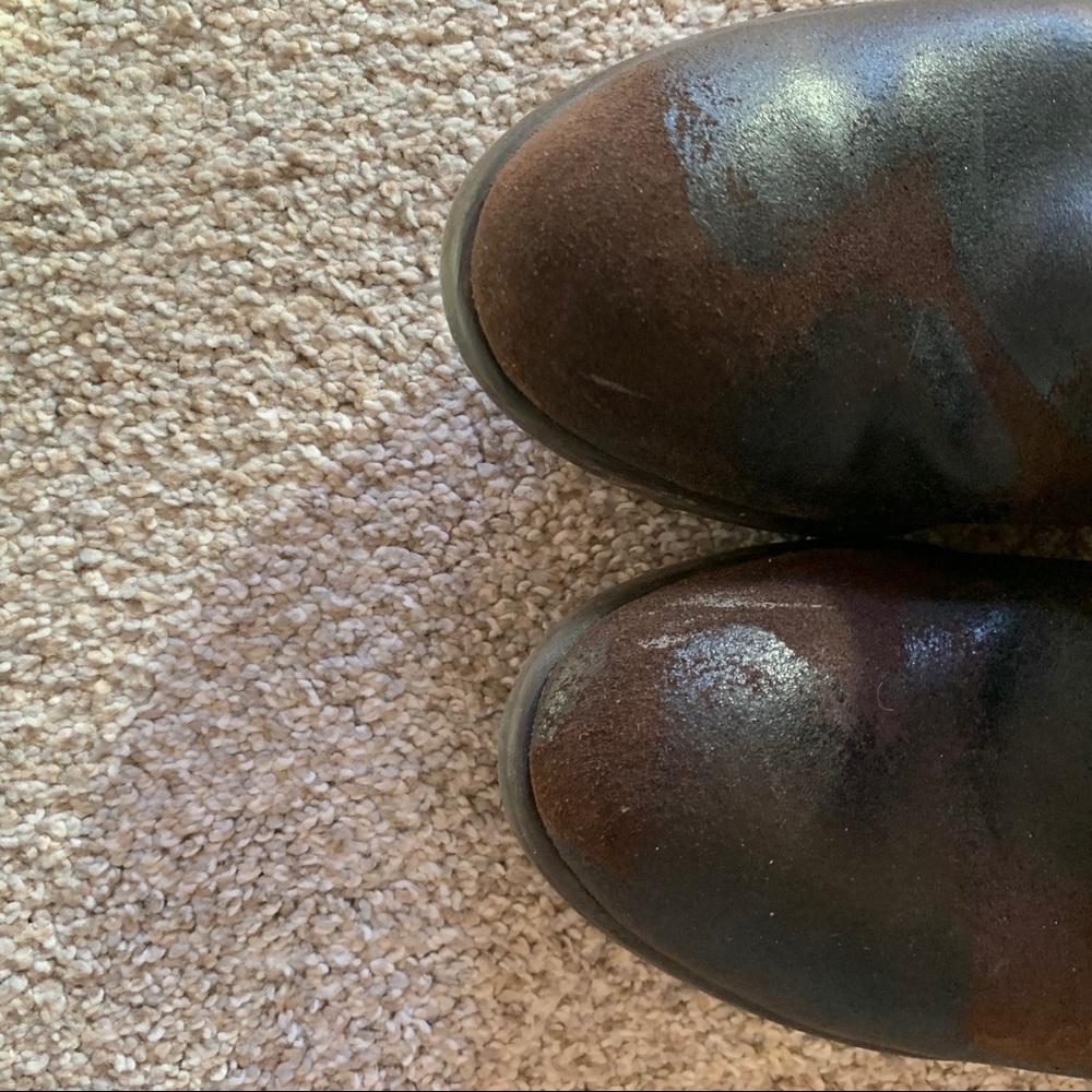 Donald Pliner brown cowhide Dela buckle boots - Picture 5 of 11